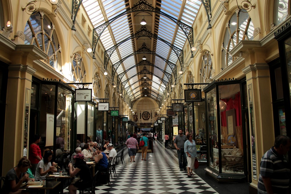 Royal Arcade heritage shopping arcade central business district of Melbourne, Victoria, Australia
