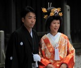 Jeune marié 神前式 Tokyo Japon kimono 着物 homme femme 呉服