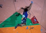 French Member Competitors climb a long, difficult route IFSC world youth championships Climbing Noumea 2014 New Caledonia