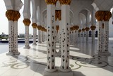 Mosquée Sheikh Zayed pierres rares et semi-précieuses ont été utilisées pour les décors et notamment incrustées pour orner les marbres  Émirats Arabes Unis 
