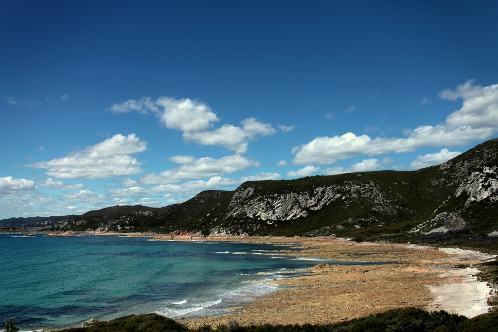 Rocky beach Tasmania Australia