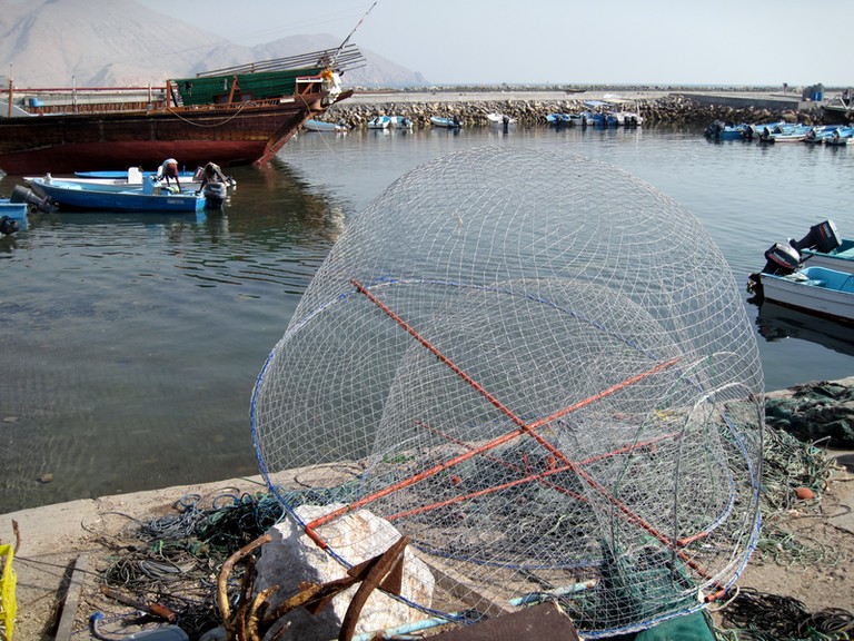 Nasse à poissons Sultanat Oman port de Dibba