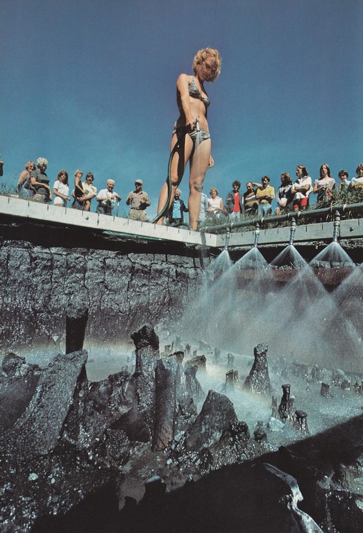 National Geographic Sept 1979 Bikini girl hose down the site of an ancient pond