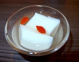 Amande gelly dessert sweet restaurant diner Tokyo Japan 和菓子 wa-gashi traditional Japanese confectionery