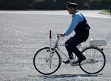 police flic marechausse velo cop on bike Tokyo Japan japon kōban prison