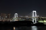 Night picture Tokyo city Rainbow bridge Japan レインボーブリッジ