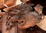 Sculpture dragon Ryu tatsu Japon art japonais temple bouddhiste shinto Tokyo 龍 木鼻
