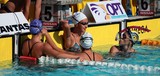 Echauffement natation féminine Piscine Nouvelle-Calédonie compétition Nouméa Meeting Qantas 2014 Nouvelle-Calédonie