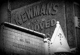 Architecture Melbourne city Newman's have moved Building advertising on a brick wall Australia