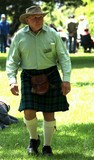 Man wearing a kilt in Melbourne City Australia National Day