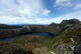 Dove Lake is a corrie lake near Cradle Mountain in Tasmania Australia