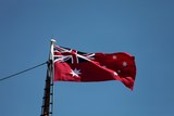 Flag of Australia British Red Ensign on the mast British private non-commercial vessels