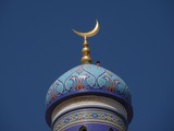 Sultanat d'Oman Mascate Minaret recouvert de mosaique