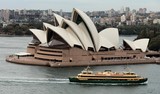 Opera house Sydney Australia cloudy weather Bennelong Point