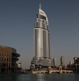 Hotel The Address building Dubai construction tower mall