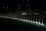 Spectable aquatique Fontaine chorégraphie jet d'eau Dubai mall Emirats Arabes Unis