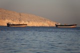 Iranian boat waiting loading in Kassab Bay Oman