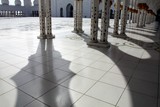 Shadows refleting on the withe marble Sheikh Zayed Grand Mosque Abu Dhabi United Arab Emirates