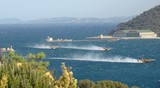 Canadair écopage dangereux petite rade Toulon fort mistral Sécurité civile Pompier du ciel incendie Saint-Mandrier