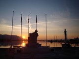 Le soleil se lève sur Toulon Département du Var France
