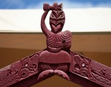 Maori tatoo New Zealand woodend sculpture meet house