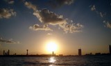 Soleil levant nuages Abu Dhabi Ville des Emirats